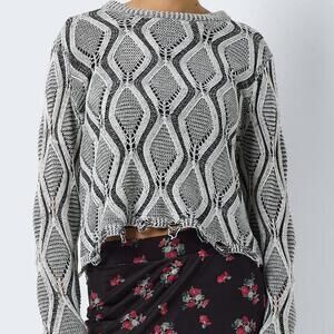 Noisy May Logan Plaited Open Stitch Sweater